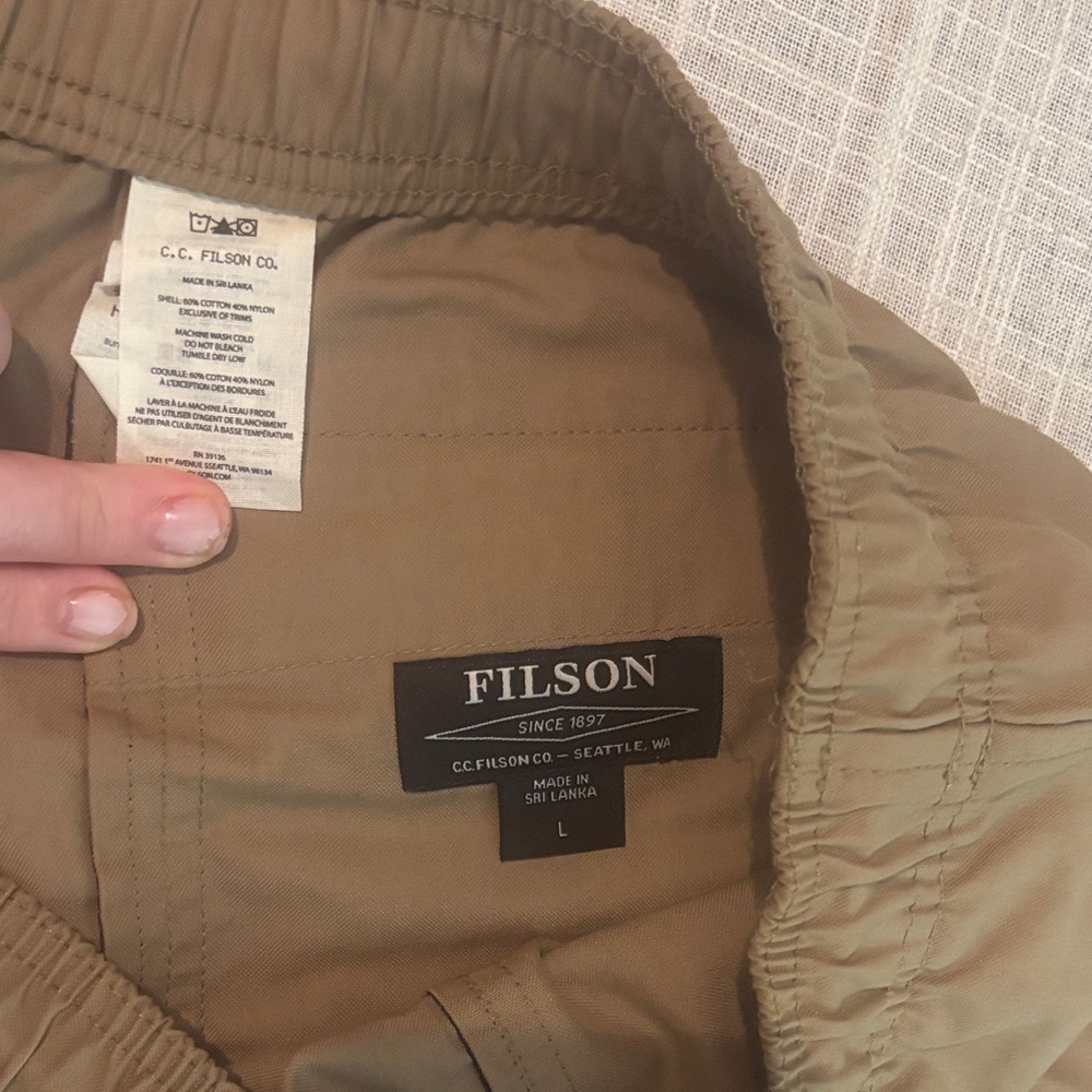 C.C. Filson Shorts Mens Cotton Pull On Drawstring Pockets Lightweight - Picture 2 of 5